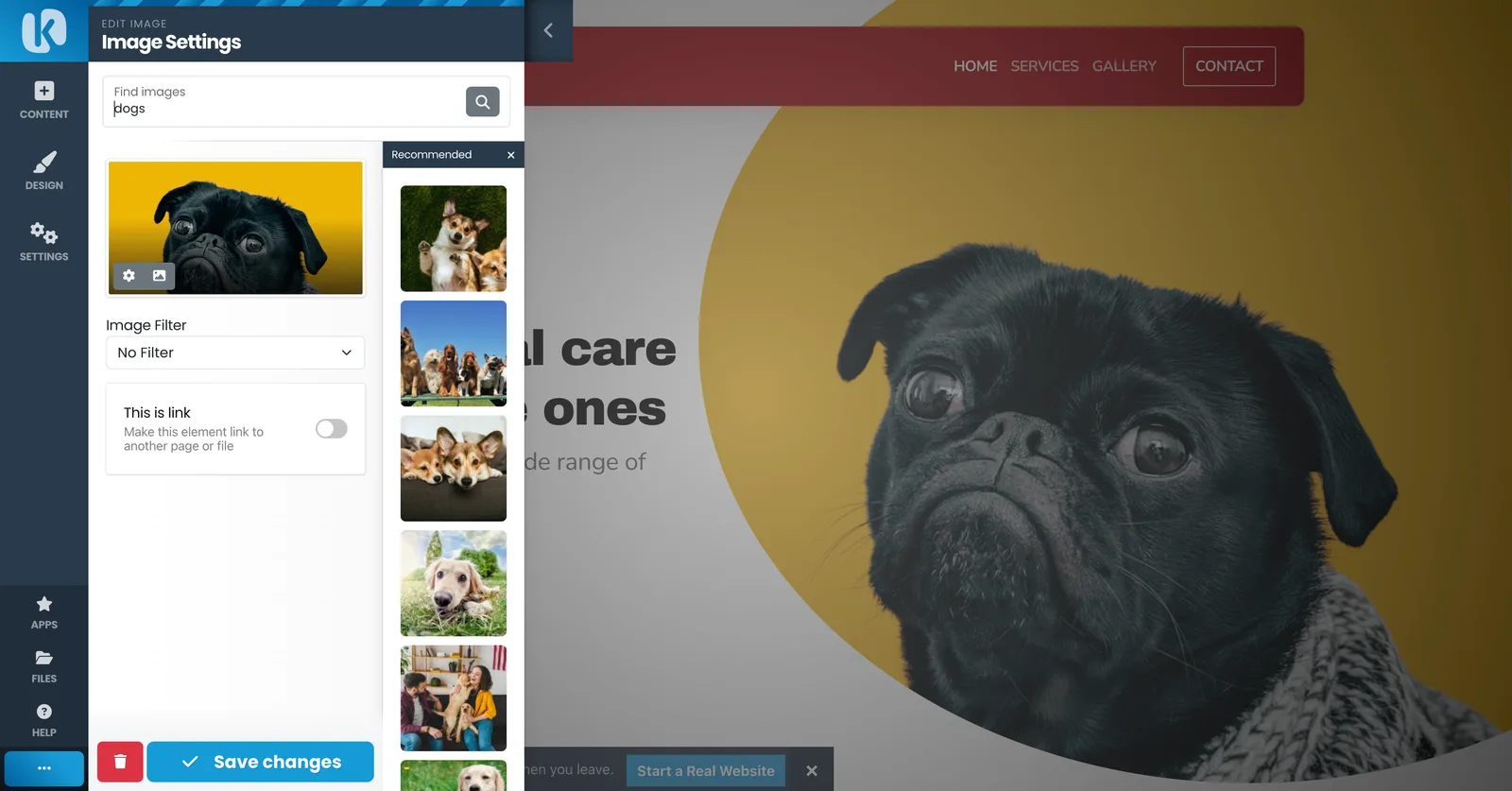 The Website Builder on our cloud hosting platform